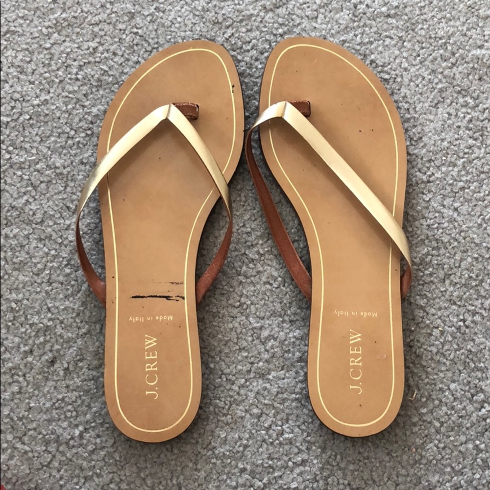 J. Crew Capri sandals in Gold, Never worn